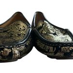 Peter Millar Women’s Black & Gold Paisley Driving Moccasins Limited Edition Photo 9