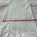 Maaji  Ivory Cream Eyelet Crotchet Boho Embroidered Swim Cover Up Dress Small Photo 12