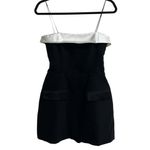 Amanda Uprichard  Lucienne Strapless Skort Romper Dress In Black & Ivory Photo 2