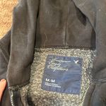 American Eagle Y2K Style Vintage Distressed Black Zip Up Hooded Sweatshirt M Photo 4