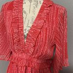 VICI Ew without tags Red Ruffled V-Neck Dress by Photo 1