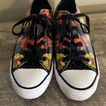 Converse  All Star Lace Up Sneakers Shoes Floral Canvas Polka Dots Women’s Sz 10 Photo 3