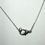 Elegant Dark Gray Black Beaded Silver Tone Wire Boho Necklace Photo 3