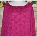 Catherine's Plum Magenta Blouse Top Size 4X Lacey Floral Pattern Stretch Purple Photo 1