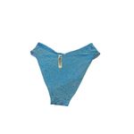 Victoria's Secret Victoria Secret PINK Swim Bikini Bottom High French Cut Blue Silver Glitter M Photo 1