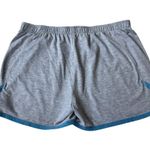 Under Armour gray and blue stretchy activewear shorts women's size medium Photo 1