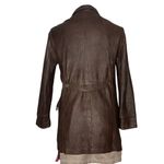 LEATHERS By NEW ENGLAND Sports Wear Brown Leather Jacket Half Belt VINTAGE Photo 1