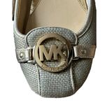 Michael Kors Fulton Leather Bling Metallic Gold Flats Shoes size 7.5 Photo 4