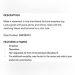 EXPRESS Linen Blend Front Tie Bandeau Top Photo 3