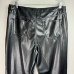 Joie  Faux Leather Straight Leg Pants Sz 16 Black  Limited Edition Photo 9