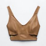 ZARA Faux Leather Crop Top Photo 3