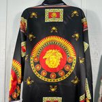 Fred David Vintage  Women’s Satin Button Down Long Sleeve Blouse Size 14 … Photo 5