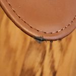 West Loop  Womens Sandals Size 7/8 Brown‎ Leather Slip On Flat Thong Rhinestone Photo 5