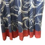 Krimson Klover Blue & White With Coral Hem Trim Cotton Blend Size XL Dress. Photo 3