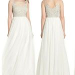 Adrianna Papell ADRIANNA PAPEL Beaded Bodice Mesh WEEDING Gown Photo 5