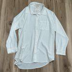 Good Days Only Button Up White Shirt Women’s Large Photo 0