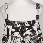 HD in Paris  Black White Tropical Floral Linen Top Size 4 Anthropologie Linen Top Photo 1