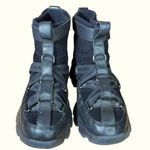 UGG  Lakes & Lights Black Leather Fur Sneaker Shoes EUC Photo 10