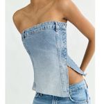 ZARA Women's Blue Denim Strapless  corset tub top L NWT 
DENIM BOHO SPRING $98 Photo 0