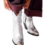 Free People Brayden Leather Metal Toe Western Cowboy Boots Booties | Size 8 Photo 0