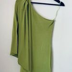 Lulus ASOS One-Shoulder Bodycon Lime Green Dress (Cocktail/Date Night/Going Out Dress) Photo 7