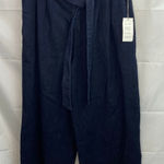 A New Day NEW  women's dark wash denim pleated belted wide leg stretch‎ jeans 16 Photo 0