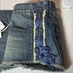 Fiorucci NWT  Distressed Blue Jean Shorts A0368 Photo 5