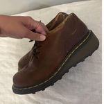 Dr. Martens  3B42 Brown Leather Platform Wingtip Oxford Creepers Women’s Size 8 Photo 2