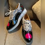 Torrid  Betsey Johnson Oxford Platform Rose Heart Plaid Shoes 7.5 Wide Photo 13