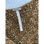Free People  Chevron Sweater Tank‎ Size M Brown Knit Cotton Relaxed Slouchy Boho Photo 5