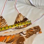 Women size small Orange and Brown Swirl Bikini Set Photo 4