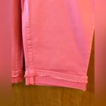 NYDJ  Marilyn Straight Leg Crop Jeans Pink Flamingo Fray Cuffed Leg NWT Size 18W Photo 7