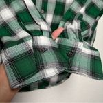H&M Holiday Beetle Beaded Embellished Button Down Green Plaid Shirt size 4 Photo 7