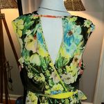Alberto Makali  Yellow and Black Floral Maxi Dress Photo 5