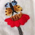 Butterfly Handmade Embroidered Pocket Filter Face Mask Photo 2