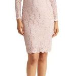 💕MARINA💕 Scalloped Sequined Lace Sheath Dress ~ Blush Medium M NWT Photo 0