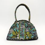 Vera Bradley Women’s Turquoise & Lime Green Flower Decoration Vibe Hand Purse Photo 0