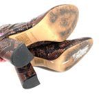 ALDO  Brown Snake Sock Mid Heel Boot Photo 5