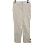 Derek Lam 10 Crosby  Women's White Tesse Snap-leg Flared Pants 6 New Photo 3