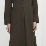 Massimo Dutti  Dress Midi Size L Wool Blend Long Sleeve Button Down Minim… Photo 0