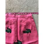 CJ Laing 100% linen pink alligator palm tree Skirt Size 2 Pink Photo 5