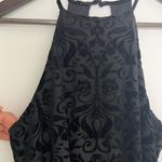 Francesca’s Black Floral Velvet Burnout High Low Keyhole Back Goth Whimsigoth Size M Photo 4