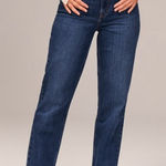 Abercrombie & Fitch The ‘90s Straight Ultra High Rise Jeans Dark Wash Photo 0