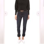 frame denim  | Byxbee Dark Wash Le High Skinny Jeans with Tiered Fringe- Size 28 Photo 3