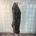 Heartloom  Brown Black Animal Print Bishop Long Sleeve Sweater Dress Size XS Photo 5