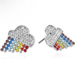 Kate Spade NWOT Kate♠️Spade Into the Sky Rainbow Cloud Stud Earrings Photo 1