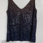 Trina Turk Navy Sella Ombré Sequined Tank Sz S Photo 3