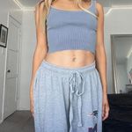 Brandy Melville light grey blue ribbed tank top Photo 3