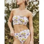 NEW Free people x Beth Richards delray 70’s‎ floral bikini bottom, S Purple Photo 1