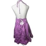 Free People  Desert Days Halter Mini Dress  Dramatic Orchid Size M 100% Cotton Photo 5